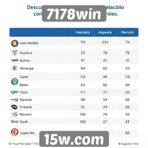Comparação entre 7178win e concorrentes do setor